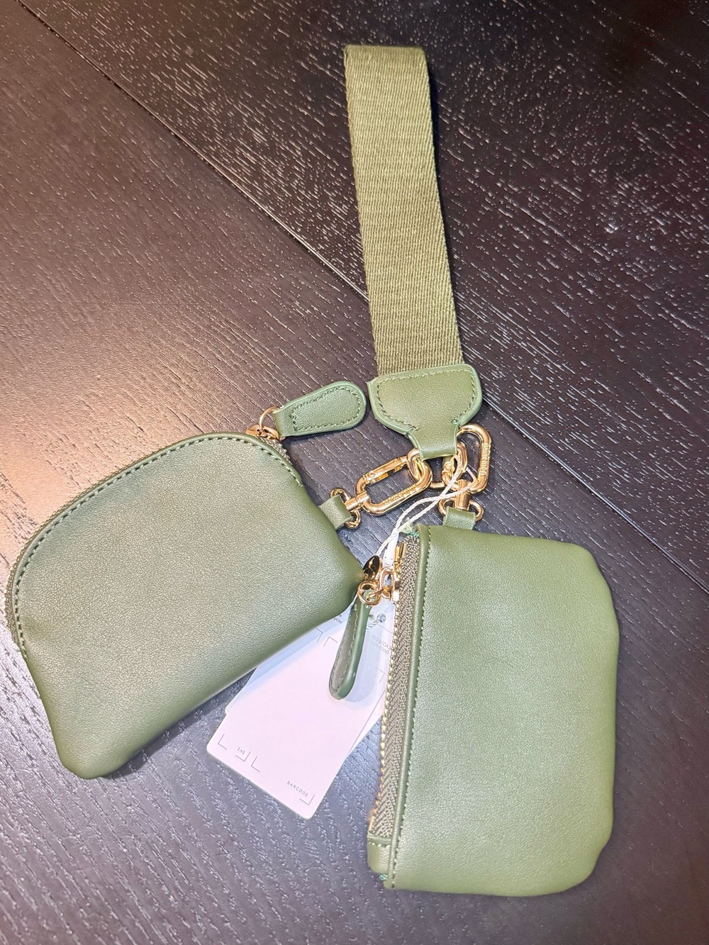 NWT Lululemon Leather Dual Pouch Wristlet 🍋💚 - Picture 6 of 7
